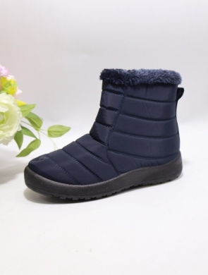 Botki damskie ocieplane na płaskim (37-42) 1025-99C BLUE