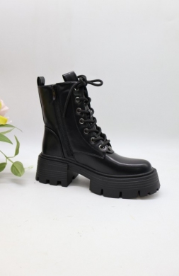 Botki damskie ocieplane na obcasie (36-41) AM7550 BLACK
