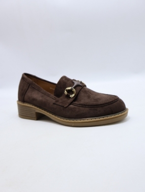 Mokasyny damskie na płaskim (36-41) MBA229 BROWN