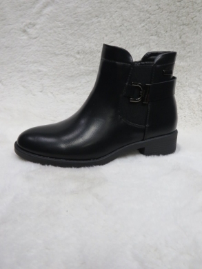 Botki damskie ocieplane na płaskim (36-41) 588-55 BLACK