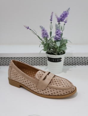 Mokasyny damskie na płaskim (36-41) FB553 KHAKI
