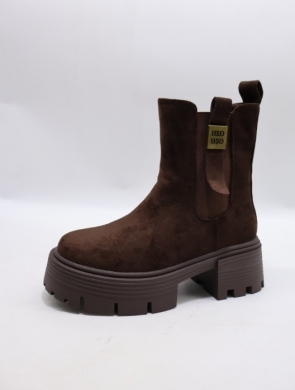 Botki damskie ocieplane na obcasie (36-41) DH40109 BROWN