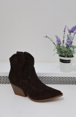 Botki damskie na obcasie (36-41) 9676 BLACK