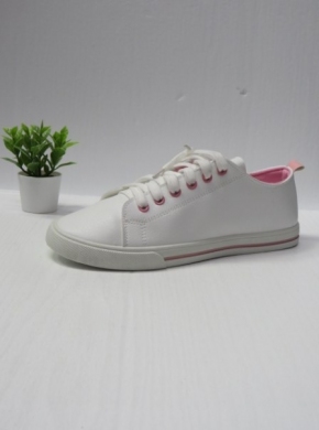 Tenisówki damskie (36-41) 3002 WHITE/PINK