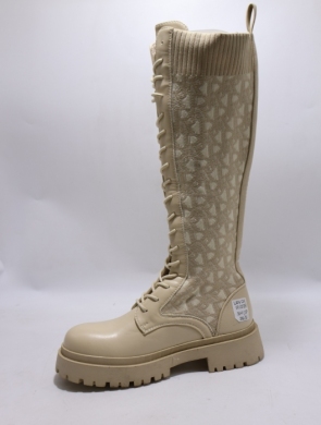 Kozaki damskie na płaskim (36-41) VR103 BEIGE
