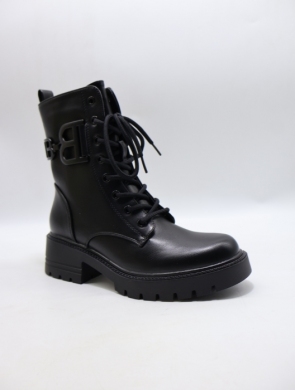 Botki damskie ocieplane na obcasie (36-41) 7028-1 BLACK