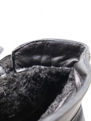 Botki damskie ocieplane na płaskim (37-42) CK225-02 BLACK