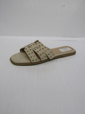 Klapki damskie na płaskim (36-41) LS593 BEIGE