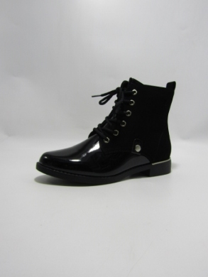 Botki damskie ocieplane na płaskim (36-41) SA3131-16 BLACK