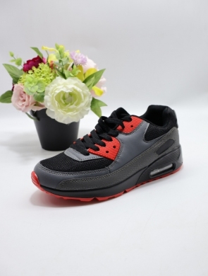 Buty sportowe damskie na płaskim (36-41) D800-BL DGREY/RED