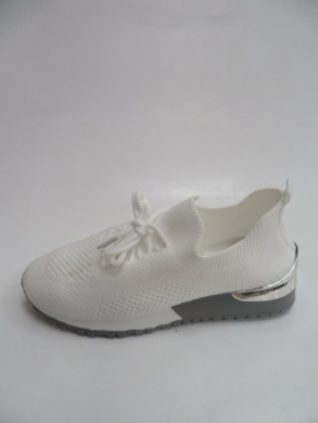 Buty sportowe damskie na płaskim (36-41) 19207 WHITE
