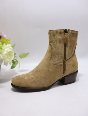 Botki damskie ocieplane na obcasie (36-41) CL-9156 KHAKI