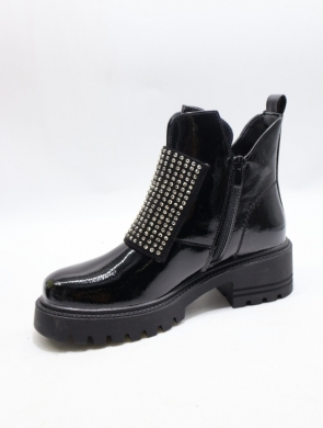 Botki damskie ocieplane na obcasie (36-41) HBL-119 BL/MIR