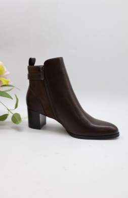 Botki damskie ocieplane na obcasie (36-41) 598 BROWN