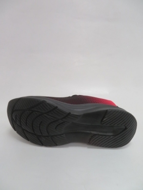 Buty sportowe damskie na płaskim (36-41) T2176 BLACK/RED