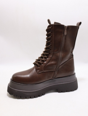 Botki damskie na płaskim (36-41) CHC383 BROWN