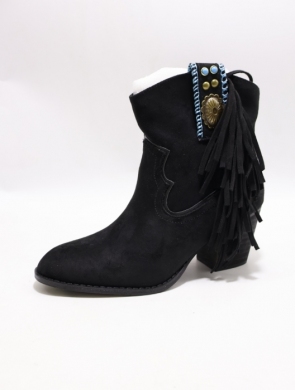 Botki damskie na obcasie (36-41) M1513 BLACK