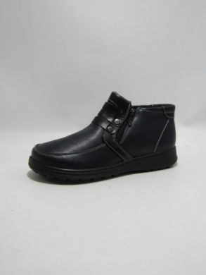 Botki damskie ocieplane na płaskim (36-42) 37601-86 BLU/BLK