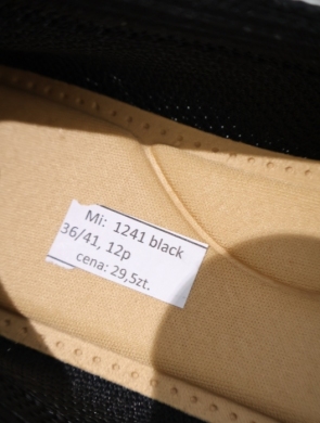 Mokasyny damskie na płaskim (36-41) 1241 BLACK