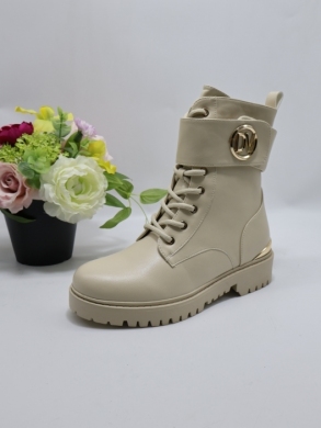 Botki damskie ocieplane na płaskim (36-41) B3020-5 BEIGE