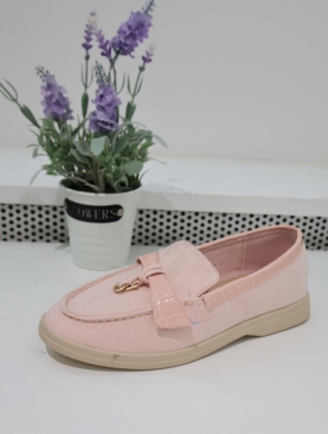 Mokasyny damskie na płaskim (36-41) 77-695 PINK