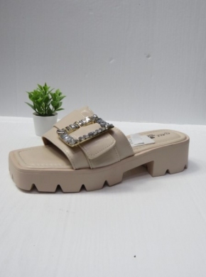 Klapki damskie na koturnie (36-41) SS-135 BEIGE