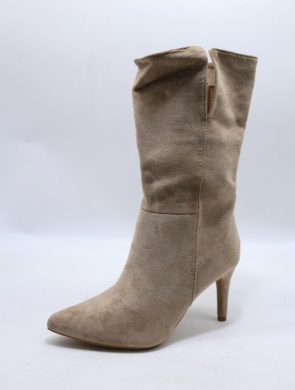 Kozaki damskie na szpilce (36-41) 9520A KHAKI