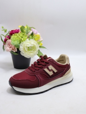 Buty sportowe damskie na płaskim (36-41) 24069 WINE