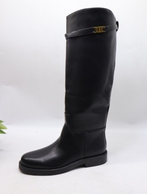 Kozaki damskie na płaskim (36-41) K27 BLACK