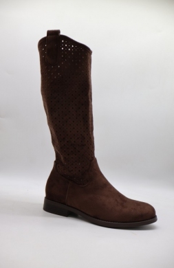 Kozaki damskie na płaskim (36-41) H259 BROWN