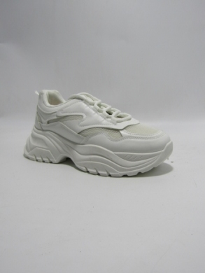 Buty sportowe damskie na płaskim (36-41) WW081 WHITE