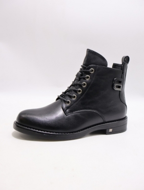 Botki damskie ocieplane na płaskim (36-41) YCC-150 BLACK