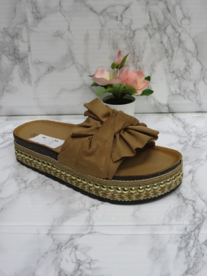 Klapki damskie na koturnie (36-41) H85 CAMEL