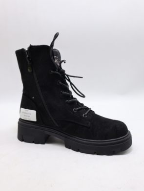 Botki damskie ocieplane na obcasie (36-41) HB-263 BLACK