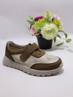 Buty sportowe damskie na płaskim (36-41) BK-622 BE/BROWN