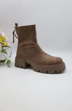 Botki damskie na płaskim (36-41) AM7565 KHAKI