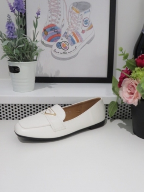 Mokasyny damskie na płaskim (36-41) GO-167 WHITE
