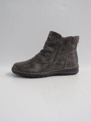 Botki damskie ocieplane na płaskim (36-41) 9676-5 GREY