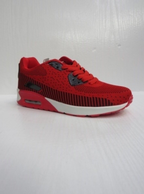 Buty sportowe damskie na płaskim (36-41) D018-52 BLACK/RED