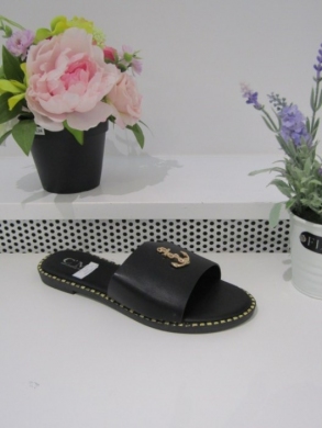 Klapki damskie na płaskim (36-41) 5182 BLACK