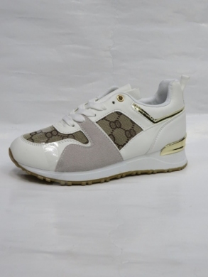 Buty sportowe damskie na płaskim (36-41) 8907 WHITE