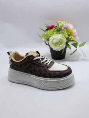 Buty sportowe damskie na płaskim (36-41) YSX157 BROWN