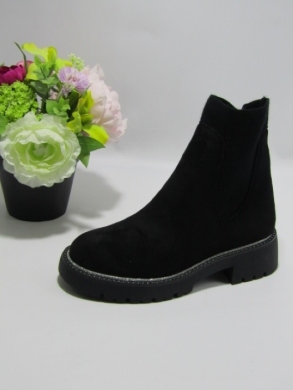 Botki damskie na płaskim (36-41) 9688A BLACK