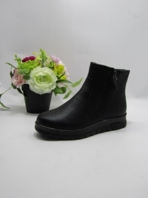 Botki damskie ocieplane na płaskim (37-42) W77-8 BLACK