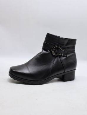 Botki damskie ocieplane na obcasie (37-42) W53 BLACK