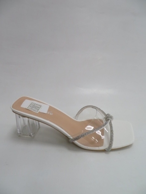 Klapki damskie na obcasie (36-41) 0-98 WHITE