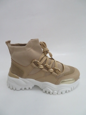 Sneakersy damskie wysokie (36-41) 1705 KHAKI