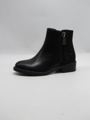 Botki damskie ocieplane na płaskim (36-41) H8-535A BLACK