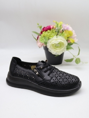 Półbuty damskie na płaskim (39-43) DBK01-3 BLACK