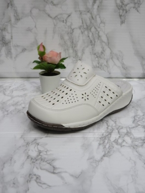 Klapki damskie na koturnie (36-42) 9708 WHITE